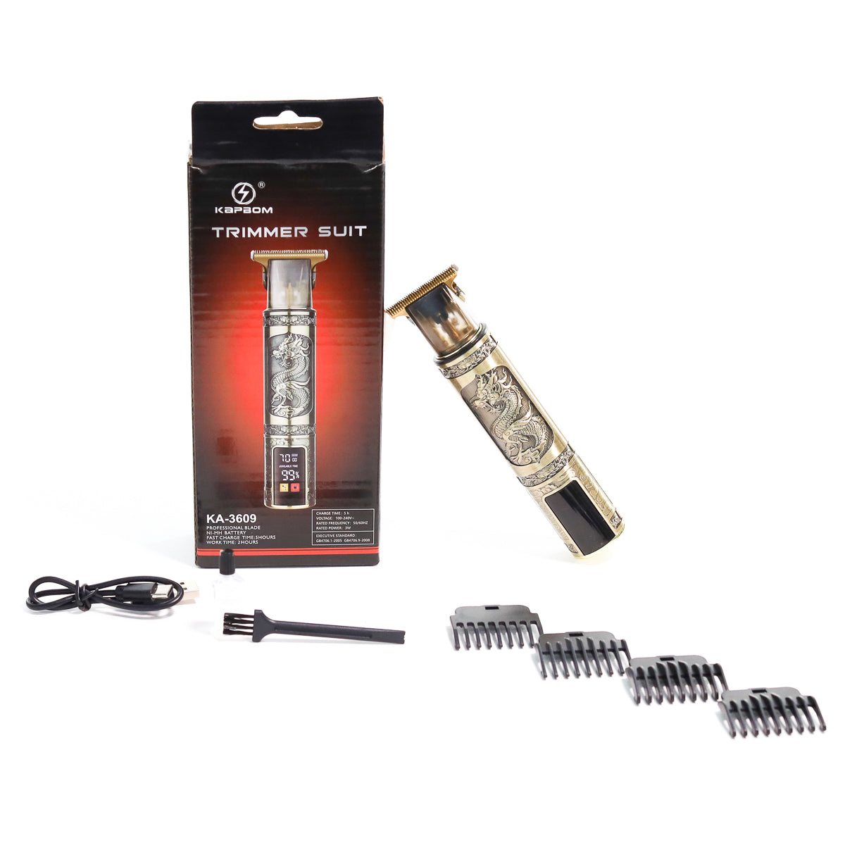  - Aparadores Eltricos     Cod. MAQUINA PARA CABELO DIGITAL RECARREGAVEL KA-3609