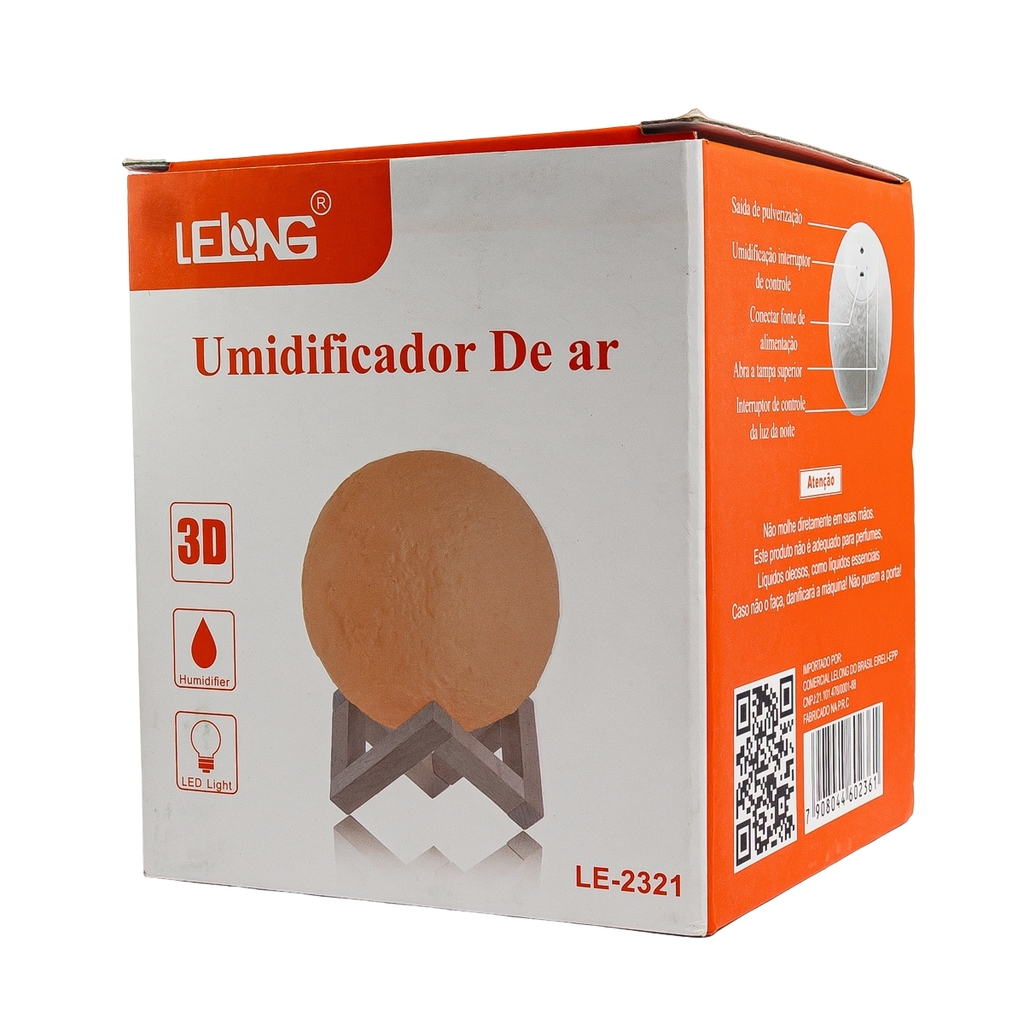 - Ventiladores - LELONG - unidade    Cod. LE-2321 UMIDIFICADOR DE AR
