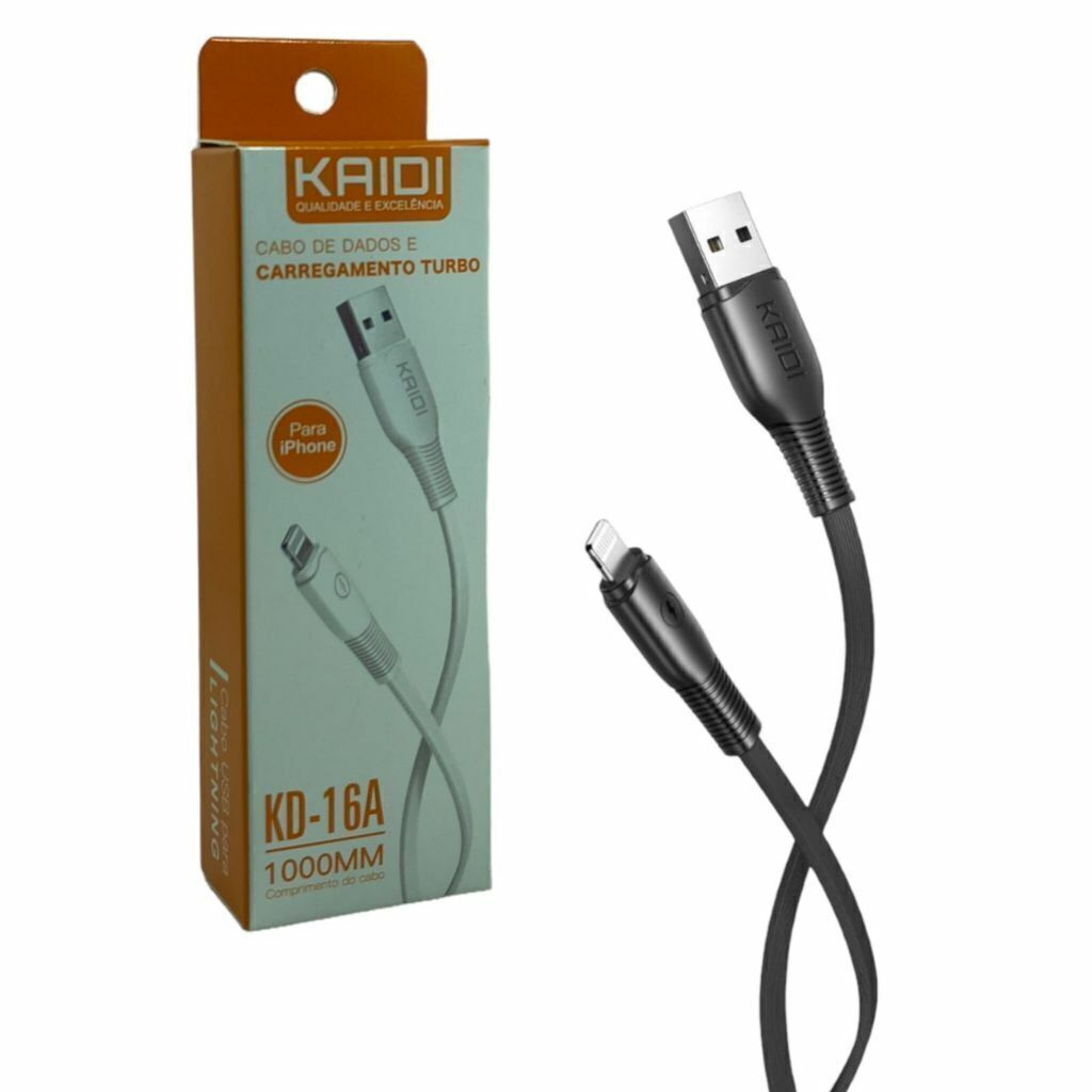  - Cabos  - KAIDI    Cod. CABO PARA IPHONE KD-16A