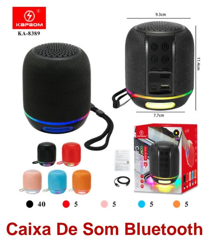  - Caixa de Som - KAPBOM - unidade    Cod. CAIXA DE SOM KA-8389