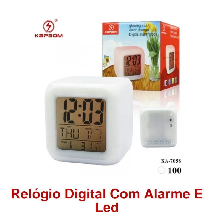  - Relgios    Cod. RELOGIO DE MESA DIGITAL KA-7058