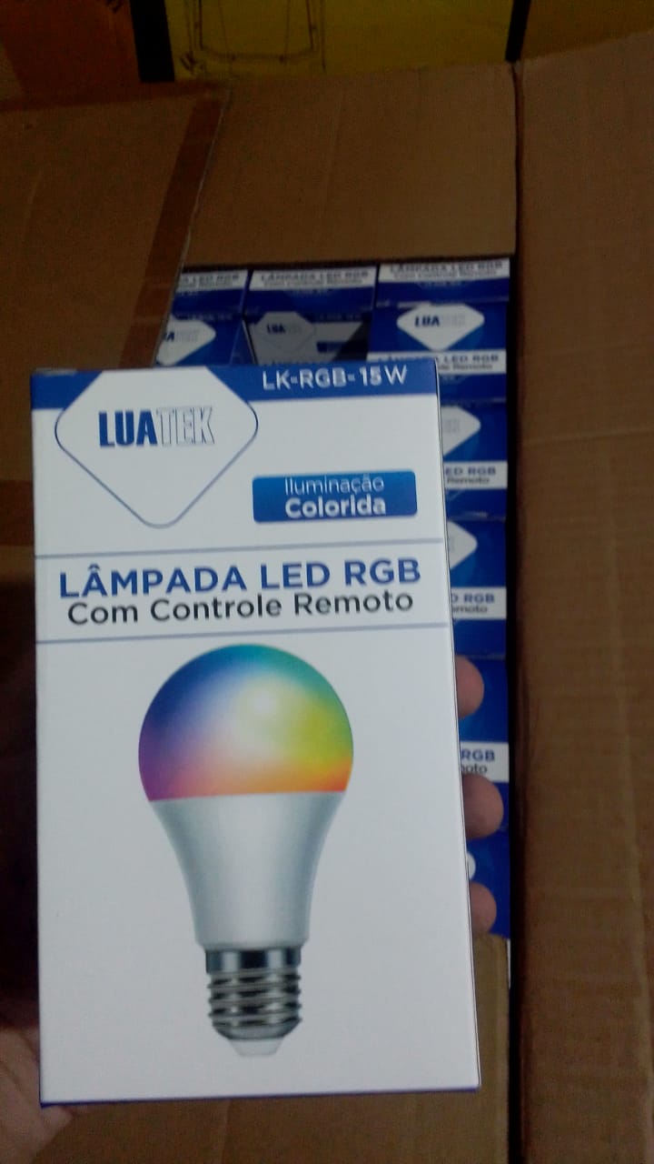  - Lampada    Cod. lampada rgb 15w com controle lk-rgb-15w
