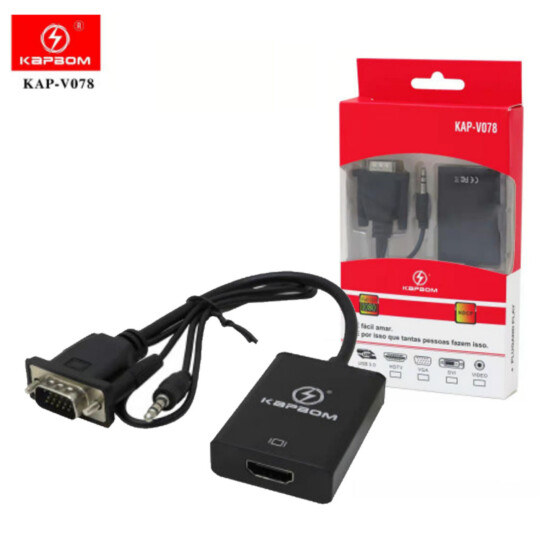  - Cabos     Cod. CABO CONVERSOR VGA HDMI KAP-V078