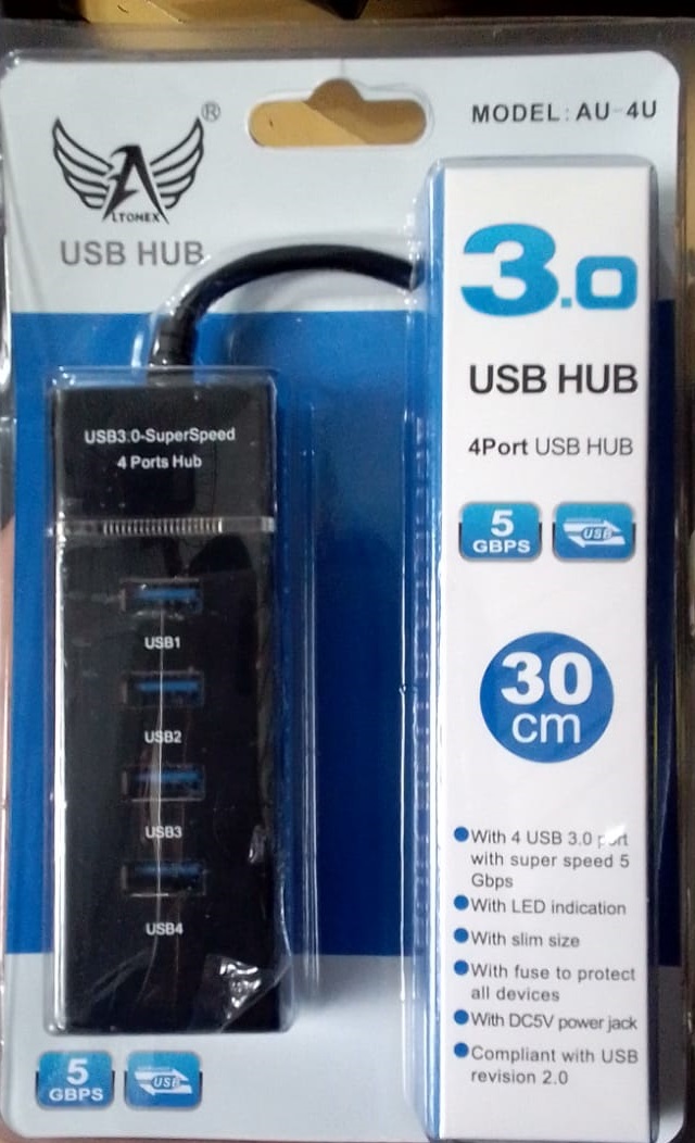  - Adaptadores     Cod. ADAPTADOR HUB USB 4PORTAS AU-AU