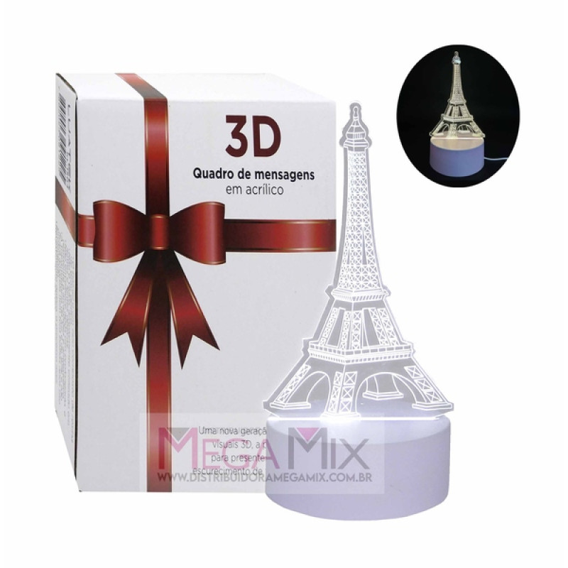  - Luminaria - unidade    Cod. Luminria LED Efeito 3D (TORRE EIFFEL) KL-1508