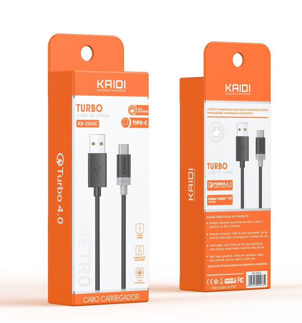  - Cabos Tipo- C    Cod. CABO TIPO C 1 METRO KD-2503C