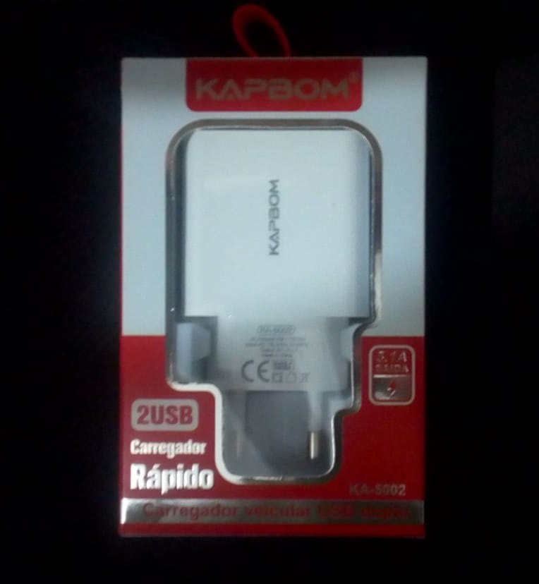  - Carregadores    Cod. FONTE CARREGADOR 2 ENTRADAS USB KA-5002