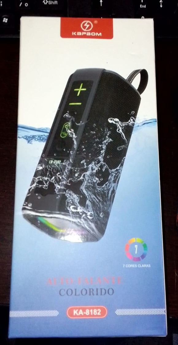  - Caixa de Som - unidade    Cod. caixa de som bluetooth a prova de agua ka-8182