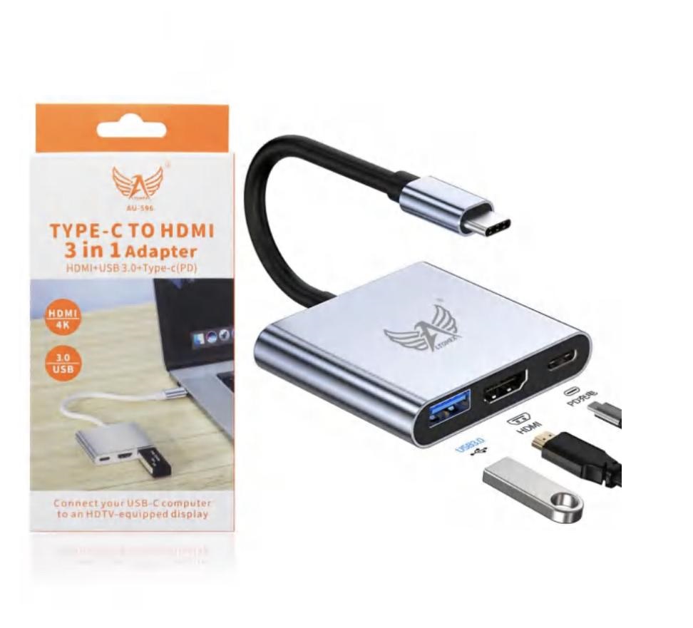  - Adaptadores     Cod. ADAPTADOR TIPO C HDMI 4K AU-596