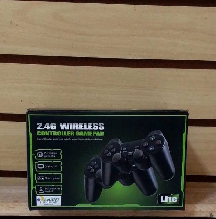  - Controle video game    Cod. Game Stick Sem Fio com 2 Controles KAP-5W 