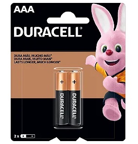  - Pilhas    Cod. PILHA DURACELL FINA EMBALAGEM COM 2 AAA-2 