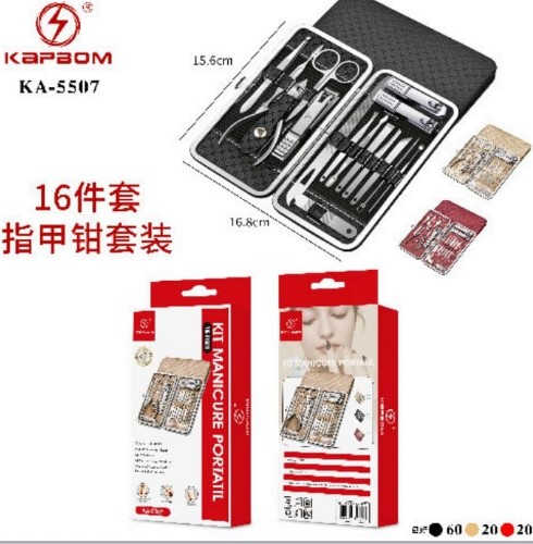  - Beleza - loja c3    Cod. KIT CORTADOR DE UNHA MANICURE 16 PEAS KA-5507