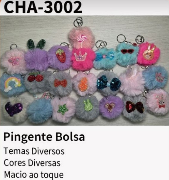  - Pop Socket    Cod. PINGENTE DE BOLSA CHA-3002