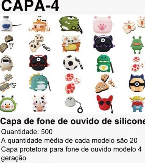  - Pop Socket    Cod. CAPA DE FONE DE OUVIDO DE SILICONE CAPA-4