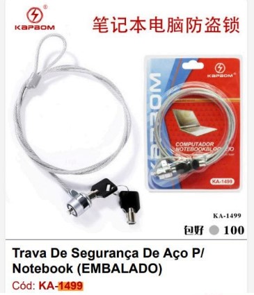  - Adaptadores  - LOJA C3    Cod. TRAVA DE NOTEBOOK DE AO KA-1499