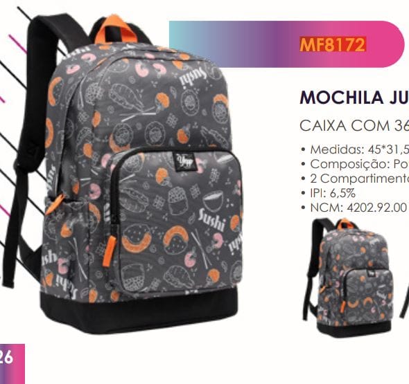  - Brinquedo    Cod. mochila mf8172