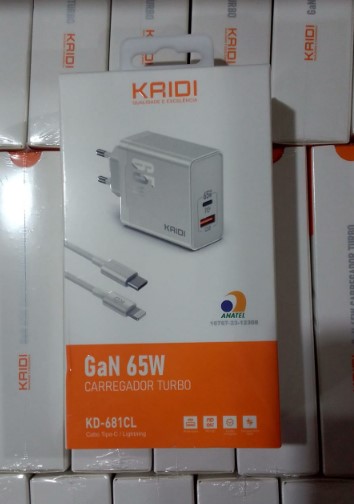  - Carregadores    Cod. CARREGADOR TIPO C COM IPHONE 65W KD-681CL