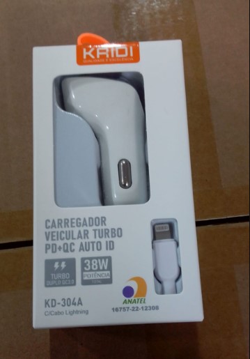  - Carregador de carro    Cod. CARREGADOR DE CARRO IPHONE KD-304A