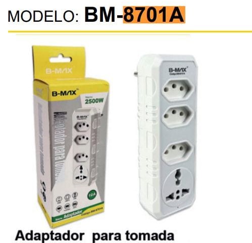  - Adaptadores  - LOJA C3    Cod. ADPTADOR PARA TOMADA BM-8701A