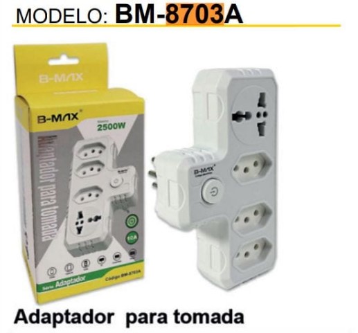  - Adaptadores  - LOJA C3    Cod. ADAPTADOR PARA TOMADA BM-8703A