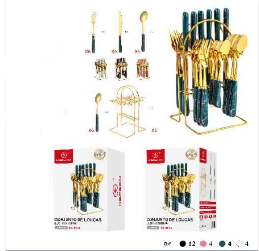  - Itens para cozinha    Cod. JOGO DE TALHERES KA-5533