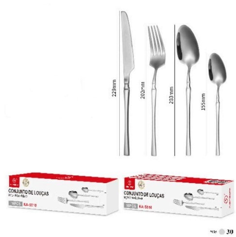  - Itens para cozinha    Cod. JOGO DE TALHERES INOX 16 PEAS KA-5510