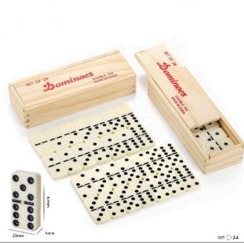  - Brinquedo    Cod. DOMINO CAIXA DE MADEIRA 28 PEAS KA-6949
