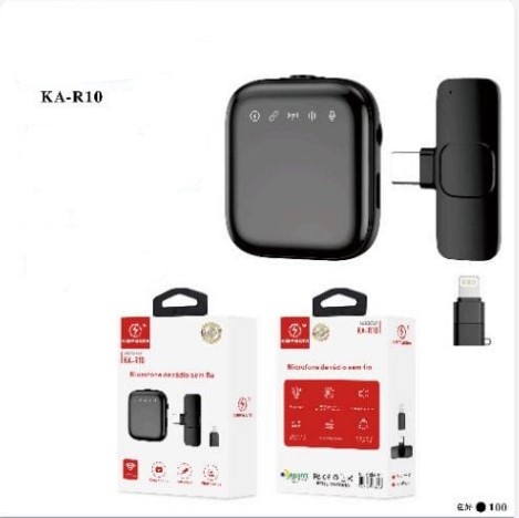  - Microfone    Cod. MICROFONE LAPELA BLUETOOTH TIPO C + 5G KA-R10