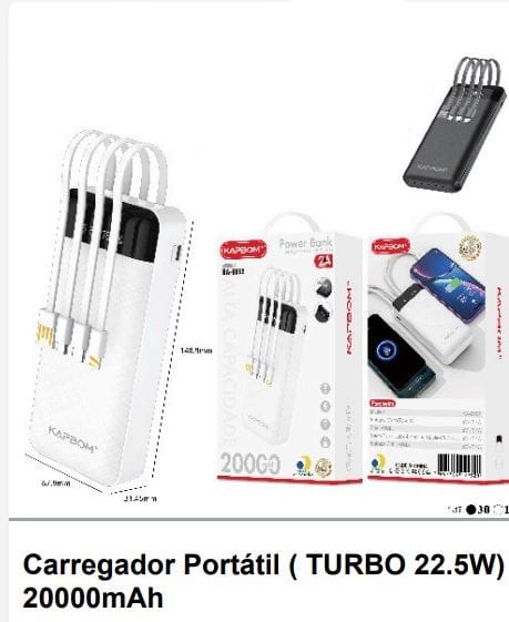  - Power Bank    Cod. power bank 20000 mah ka-9952