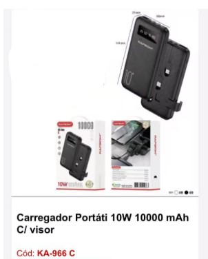 - Power Bank    Cod. POWER BANK 10W 10000MAH KA-966 C